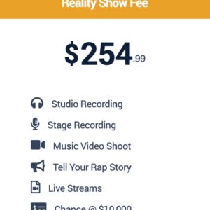 Reality Show Signup Fee
